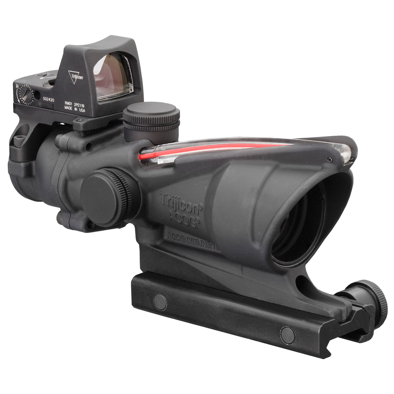 Trijicon ACOG 4x32 Red Chevron .223 Rifle Scope with RMR - Total