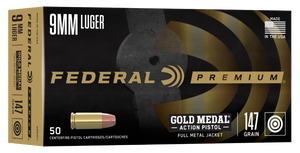 Federal Gold Medal, Fed Gm9ap1 9mm 147 Fmj 50/10 Federal Gold Medal, Fed Gm9ap1 9mm 147 Fmj 50/10