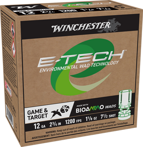 Winchester Ammo E-tech, Win Wcm127    12 2 3/4 Lsz 11/8 71/2 Biowad  25/10 Winchester Ammo E-tech, Win Wcm127    12 2 3/4 Lsz 11/8 71/2 Biowad  25/10