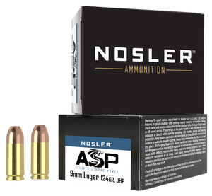 Nosler Assured Stopping Power, Nos 51286 9mm 124 Jhp 20/20 Nosler Assured Stopping Power, Nos 51286 9mm 124 Jhp 20/20