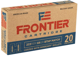 Frontier Cartridge Military Grade, Frontier Fr160       223   68 Bthp Match     20/25 Frontier Cartridge Military Grade, Frontier Fr160       223   68 Bthp Match     20/25