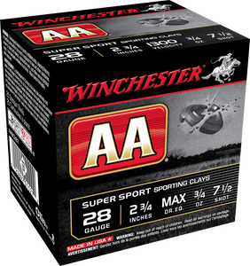 Winchester Ammo Aa, Win Aasc287vp  Aa Spt Cly 28 2.75 7.5  3/4 100/5 Winchester Ammo Aa, Win Aasc287vp  Aa Spt Cly 28 2.75 7.5  3/4 100/5