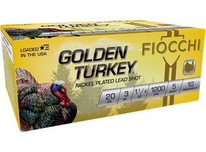 Fiocchi Golden Turkey, Fio 203trkc5 Gld Trky Nckl 20 3in 5sht 11/4 10/10 Fiocchi Golden Turkey, Fio 203trkc5 Gld Trky Nckl 20 3in 5sht 11/4 10/10