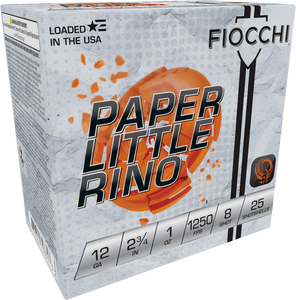 Fiocchi Paper Little Rino, Fio 12fptx8 Ltl Rino Ppr 12 2.75 8sht 1oz 25/10 Fiocchi Paper Little Rino, Fio 12fptx8 Ltl Rino Ppr 12 2.75 8sht 1oz 25/10
