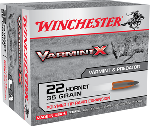 Winchester Ammo Varmint X, Win X22p            22hor    35 Varx         20/10