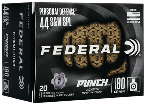 Federal Punch, Fed Pd44sp1        44sp    180 Jhp           20/10 Federal Punch, Fed Pd44sp1        44sp    180 Jhp           20/10