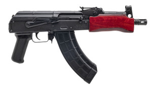 Century Arms HG2137PRN Mini Draco 7.62x39mm Pistol with Threaded Barrel and Red Wood Handguard Century Arms HG2137PRN Mini Draco 7.62x39mm Pistol with Threaded Barrel and Red Wood Handguard