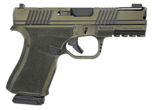 Black Rain Frontline+ 9mm Compact Pistol with Bazooka Green Finish - Part Number FLP9MMBGB