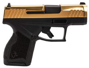 Taurus GX4 9mm Luger Micro-Compact Pistol with Satin Black DLC Barrel and Gold PVD Slide