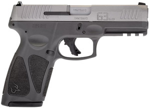 Taurus G3 9mm Luger Full-Size Semi-Automatic Pistol with 4-inch Matte Stainless Steel Barrel and Gray Polymer Frame Taurus G3 9mm Luger Full-Size Semi-Automatic Pistol with 4-inch Matte Stainless Steel Barrel and Gray Polymer Frame