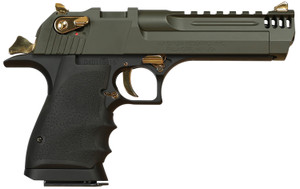 Magnum Research DE50L5MSG Deagle .50 AE Semi-Automatic Pistol with Black Anodized Finish and Gold Controls