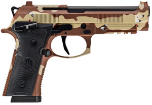 Beretta USA SPEC0730A10 92XI SAO 9mm Luger Pistol with Chocolate Chip Camo Cerakote Finish