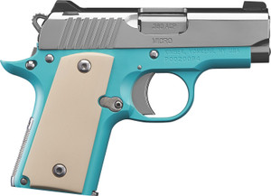 Kimber Micro Bel Air NS 380 ACP Pistol with Ivory Micarta Grips and Bel Air Blue Finish