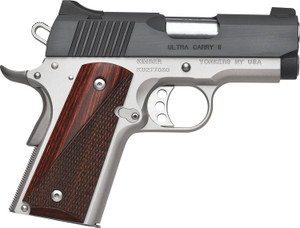 Kimber Mfg. Inc Ultra Carry II 45 ACP with Rosewood Grips and Satin Silver Finish - Model 3200321 Kimber Mfg. Inc Ultra Carry II 45 ACP with Rosewood Grips and Satin Silver Finish - Model 3200321