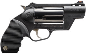 Taurus Judge Public Defender 45 Colt / 410 Gauge Revolver with 2.50 Inch Barrel, Black Finish, Part #2-441021PFS Taurus Judge Public Defender 45 Colt / 410 Gauge Revolver with 2.50 Inch Barrel, Black Finish, Part #2-441021PFS