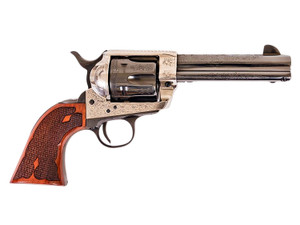 Cimarron Frontier .357 Magnum Single Action Revolver with 4.75-Inch Blued Barrel and Engraved Frame - Part Number PP400LSFW Cimarron Frontier .357 Magnum Single Action Revolver with 4.75-Inch Blued Barrel and Engraved Frame - Part Number PP400LSFW