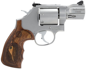 Smith & Wesson Performance Center Model 686 Revolver - 38 Special +P, 7-Round, 2.5-Inch Stainless Steel Barrel with Wood Grips