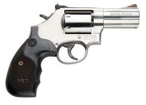Smith & Wesson Model 686 Plus .357 Mag Revolver with 3-Inch Satin Stainless Steel Barrel and Custom Wood Grips