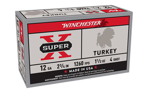 Winchester Ammunition X12MT4 Winchester SPRX Turkey 12 Gauge #4 Shot, 2.75 inches, 100 Rounds