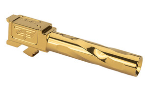 Zaffiri Precision Glock G19 Gen 5 Barrel - 9mm Flush & Crown Gold Part ZP.19G5BG