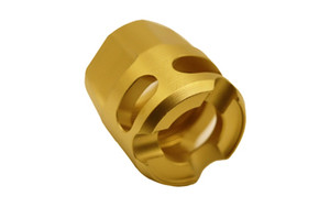 True Precision Y-Micro Comp 1/2x28 Gold 9mm - High-Quality US-Made Compensator