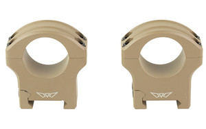 Warne HyperLite 1 Inch High Scope Rings in Flat Dark Earth - Lightweight and Durable Mounting Solution
