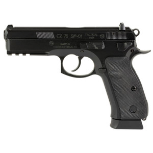 CZ 75 SP-01 Tactical 9mm Full-Size Pistol with Decocker - Black Steel, 4.6-inch Barrel