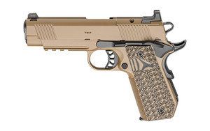 Springfield 1911 Tactical Response Pistol with AOS, 9mm, 4.25 Inch Barrel, Coyote Brown