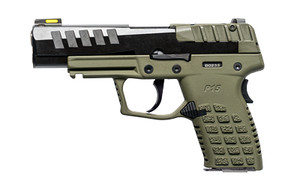 Kel-Tec P15 9mm Compact Striker-Fired Pistol with 10-Round Capacity, Green/Black