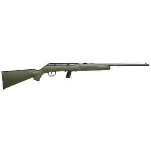 Savage Arms Model 64F .22 LR Semi-Automatic Rifle with 21-Inch Barrel, 10-Round Capacity, and Adjustable Sights - Green Synthetic Stock