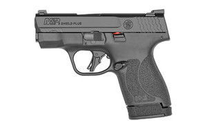 Smith & Wesson M&P9, Shield Plus, Striker Fired, Semi-automatic, Polymer Frame Pistol, Micro-Compact, 9MM, 3.1 Barrel, Armornite Finish, Black, Tritium Night Sights, No Thumb Safety, Flat Face Trigger, 3 Magazines, (2) 13-Round and (1) 10-Round 13250