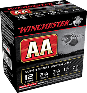 Winchester Ammo Aa, Win Aasc127 Aa Spt Cly 12 2.75 7sht 11/8 25/10 Winchester Ammo Aa, Win Aasc127 Aa Spt Cly 12 2.75 7sht 11/8 25/10