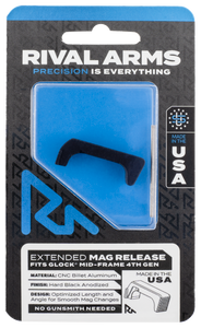 Rival Arms Magazine Release, Rival Ra72g002a Mag Release Ext Glock Gen4 Blk Rival Arms Magazine Release, Rival Ra72g002a Mag Release Ext Glock Gen4 Blk