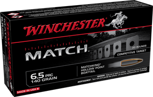 Winchester Ammo Match, Win S65pm 6.5prc 140 Bthp 20/10 Winchester Ammo Match, Win S65pm 6.5prc 140 Bthp 20/10