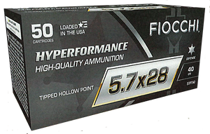Fiocchi Hyperformance, Fio 57pt40 5.7x28 40 Thp 50/10 Fiocchi Hyperformance, Fio 57pt40 5.7x28 40 Thp 50/10