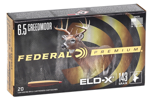 Federal Premium, Fed P65crdeldx1 6.5crd 143 Eldx 20/10 Federal Premium, Fed P65crdeldx1 6.5crd 143 Eldx 20/10