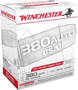 Winchester Ammo Usa, Win Usa380w 380 95 Fmj 200/05 Winchester Ammo Usa, Win Usa380w 380 95 Fmj 200/05