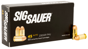 Sig Sauer Elite Ball, Sig E45ba3-50 Elite Ball 45 230 Fmj 50/20 Sig Sauer Elite Ball, Sig E45ba3-50 Elite Ball 45 230 Fmj 50/20