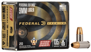 Federal Premium, Fed P9hsd1 9mm 135 Hshk Hp 20/10 Federal Premium, Fed P9hsd1 9mm 135 Hshk Hp 20/10