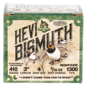 Hevishot Hevi-bismuth, Hevi Hs19004 Bismuth Wf   410 3in  4   9/16  25/10 Hevishot Hevi-bismuth, Hevi Hs19004 Bismuth Wf   410 3in  4   9/16  25/10