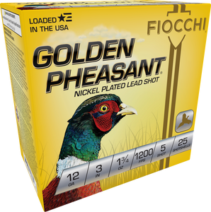 Fiocchi Golden Pheasant, Fio 123gp5    Gld Phs    12 3in  5sht  1-3/4 25/10 Fiocchi Golden Pheasant, Fio 123gp5    Gld Phs    12 3in  5sht  1-3/4 25/10