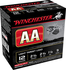 Winchester Ammo Aa, Win Aa129 Aa Light 12 2.75 9sh 11/8 25/10 Winchester Ammo Aa, Win Aa129 Aa Light 12 2.75 9sh 11/8 25/10