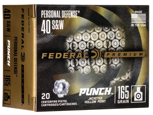 Federal Premium, Fed Pd40p1 40 165 Punch Jhp 20/10 Federal Premium, Fed Pd40p1 40 165 Punch Jhp 20/10
