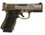 Black Rain Frontline+ 9mm Luger Pistol with Gold Battleworn Finish, Part Number FLPTRUMPGB