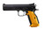 CZ 91265 TS2 40 S&W Semi-Automatic Pistol with 5.20-inch Barrel and Orange Checkered Aluminum Grips