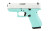 GLOCK 43X 9mm Sub-Compact Striker Fired Pistol with Robin's Egg Blue and White Cerakote Finish