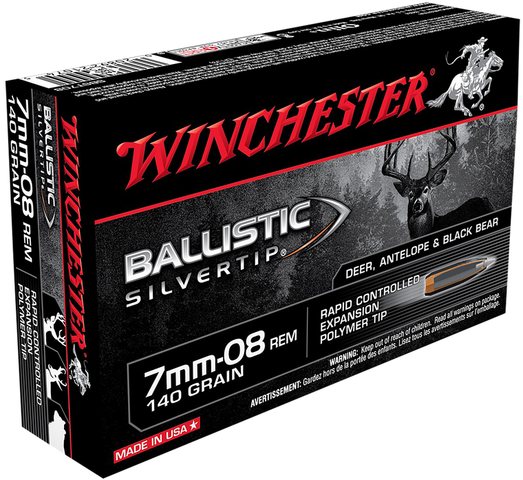 Winchester Ammo Ballistic Silvertip, 62n Sbst708         7mm08      140 Blst      20/10