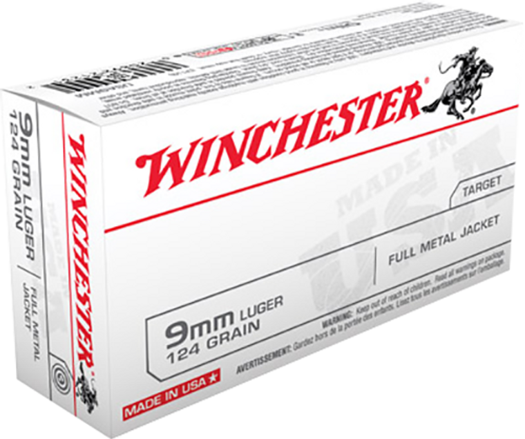 Winchester Ammo Usa, Win Usa9mm          9mm      124 Fmj         50/10