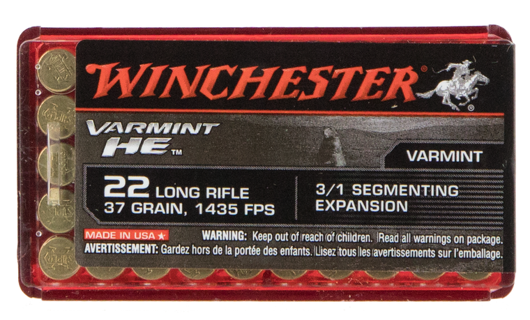 Winchester Ammo Varmint He, Win S22lrfsp        22lr     37 Lfhp Varmint 50/20