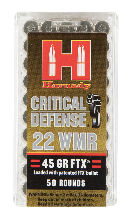 Hornady Critical Defense, Horn 83200  Critdef   22wmr   45  Ftx        50/40